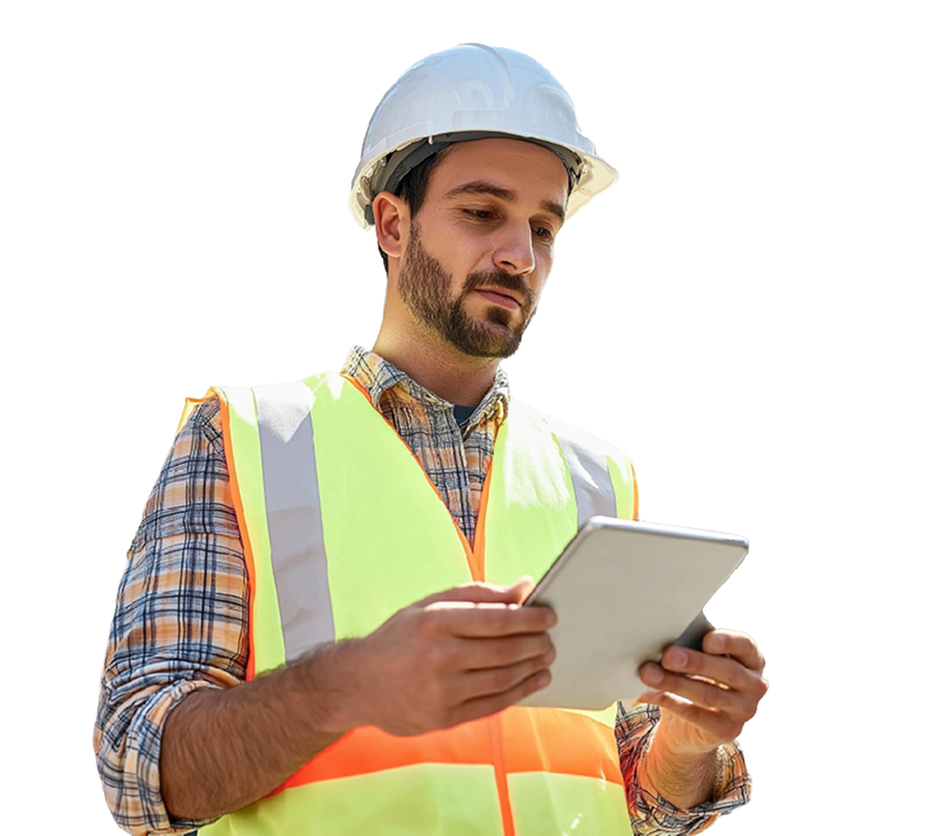 Profissional usando tablet